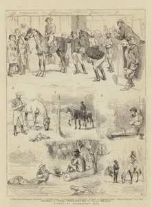 Escenas de la vida australiana de Alfred Chantrey Corbould